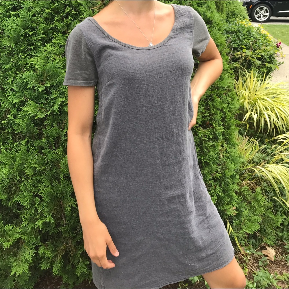 Velvet Grey Short Sleeve Dress